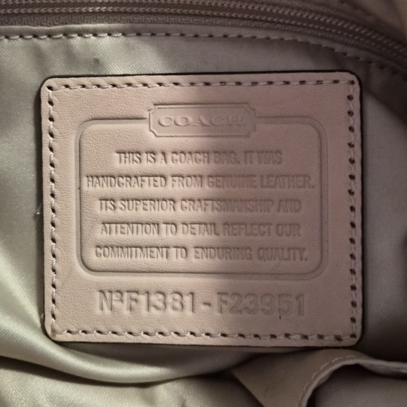 Coach Dark Blue and Green Leather Shoulder Bag